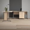 Rohový psací stůl Office 80400/304 dub sonoma/silver grey