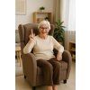 Relaxační křeslo ušák René Lucia 7 cihlové