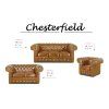 Křeslo Chesterfield Classic 1 kůže koňak