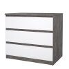 Komoda Simplicity 235 beton/bílý lesk