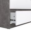 Komoda Simplicity 231 beton/bílý lesk
