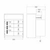 Komoda Simplicity 234 beton/bílý lesk